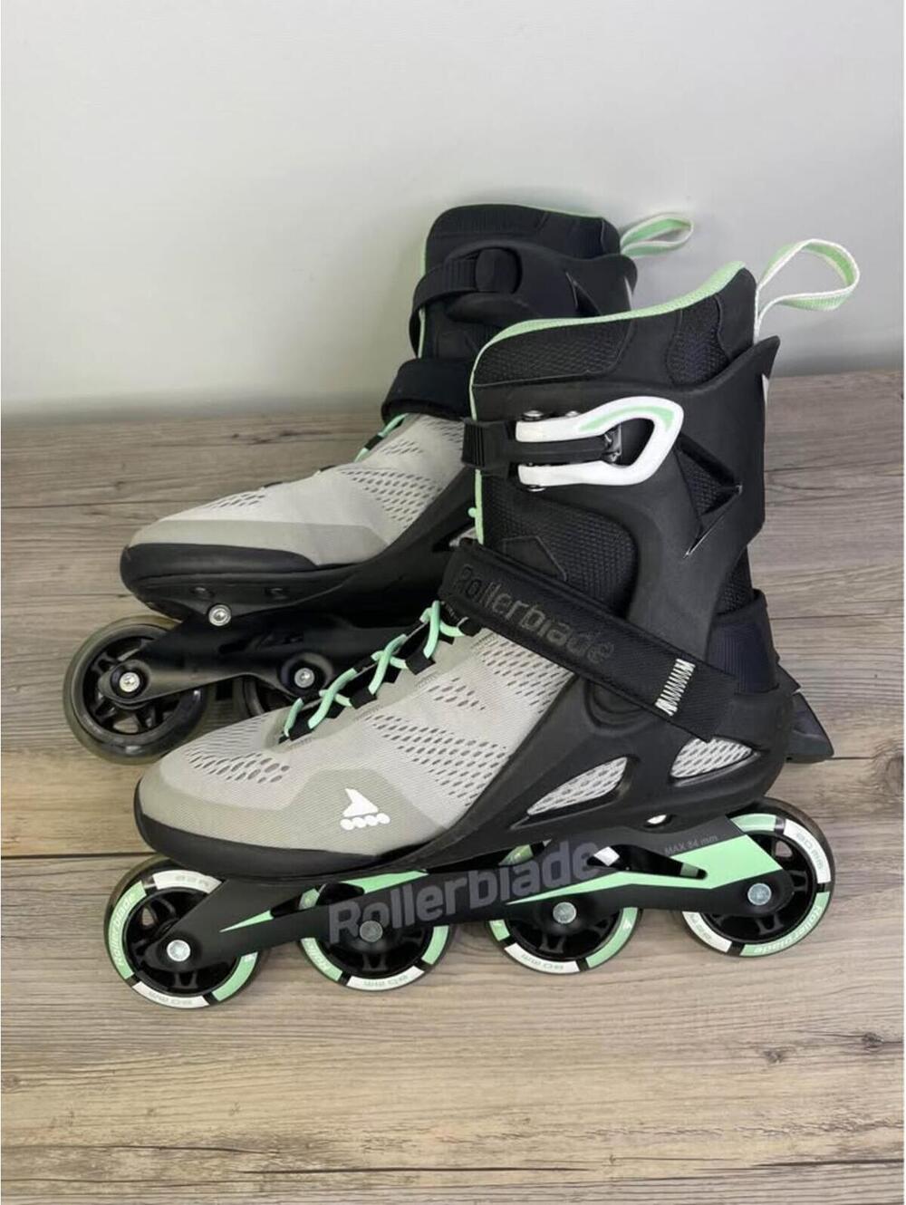 Rollerblade Macroblade 80 ABT Women's Inline Skates Size 10 Grey Mint